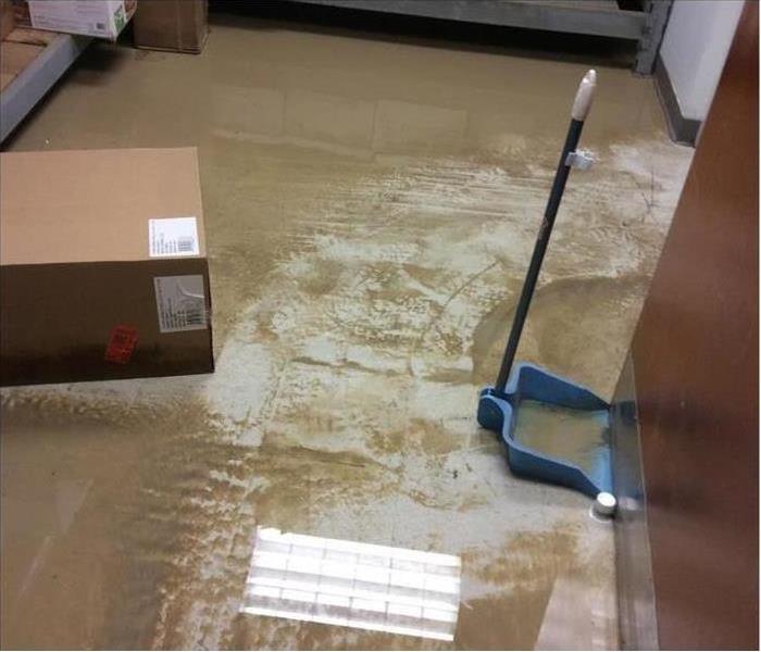 water on the floor.